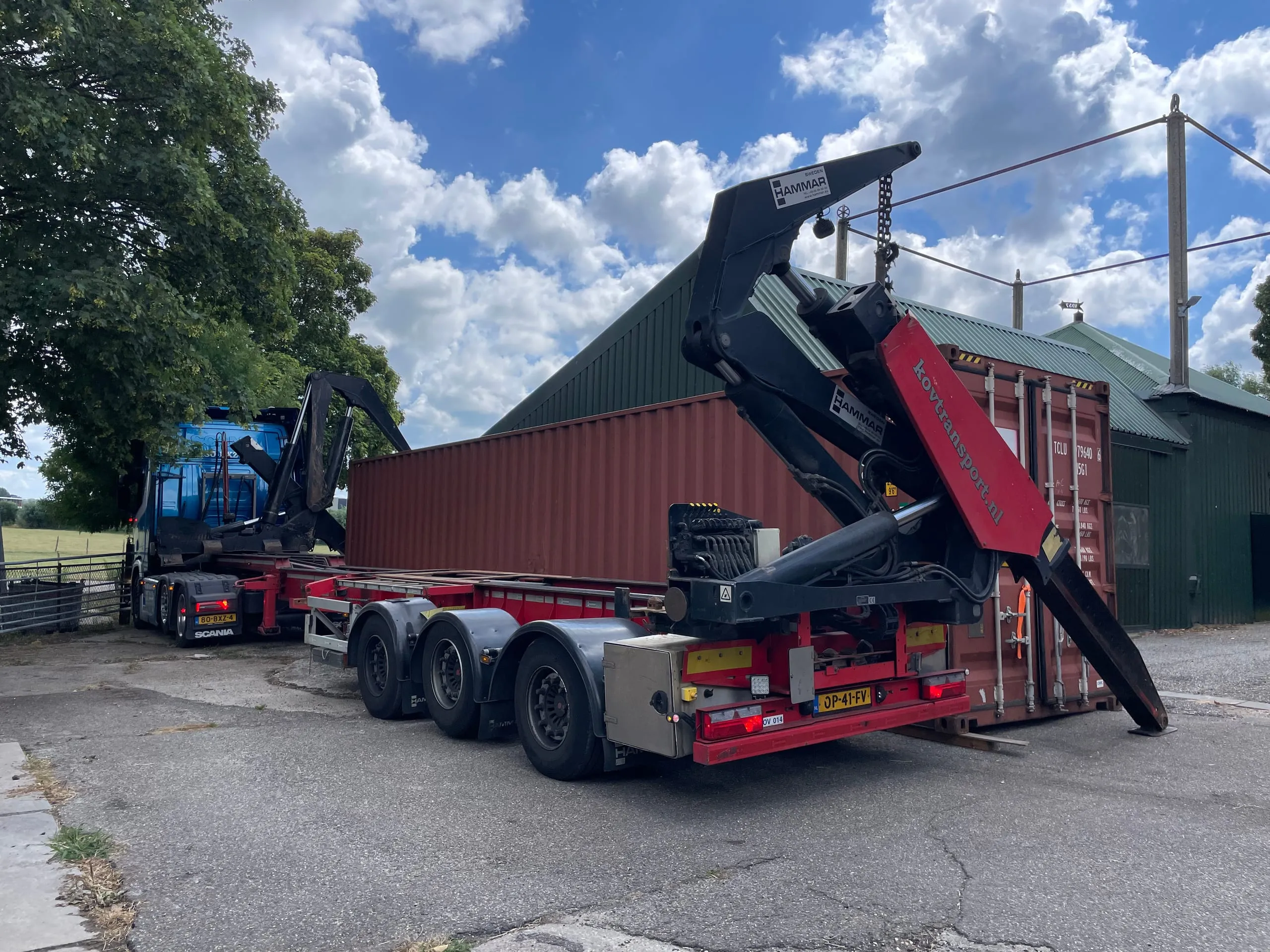 The container is on its way!