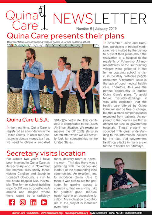Quina Care Newsletter - January 2019